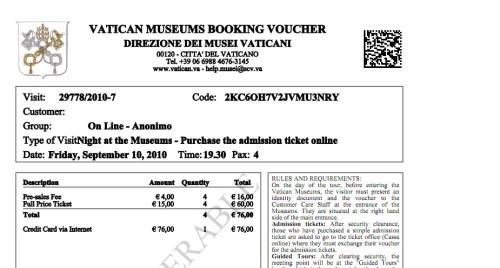 Ingresso do Museu do Vaticano: QR Code facilita o acesso